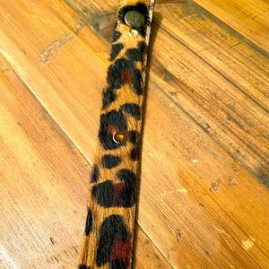 Two Bar West Purse Strap - Leopard Print Pony Hair